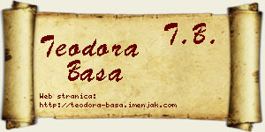 Teodora Baša vizit kartica